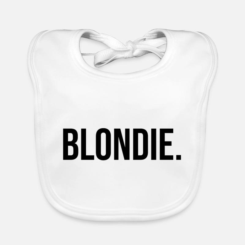 Blondie - Blondine - schwarz Baby Bio-Lätzchen