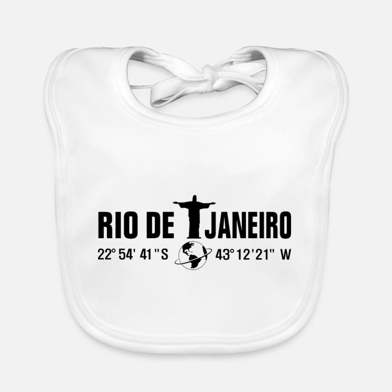 Rio de Janeiro coordinates location Organic Baby Bibs
