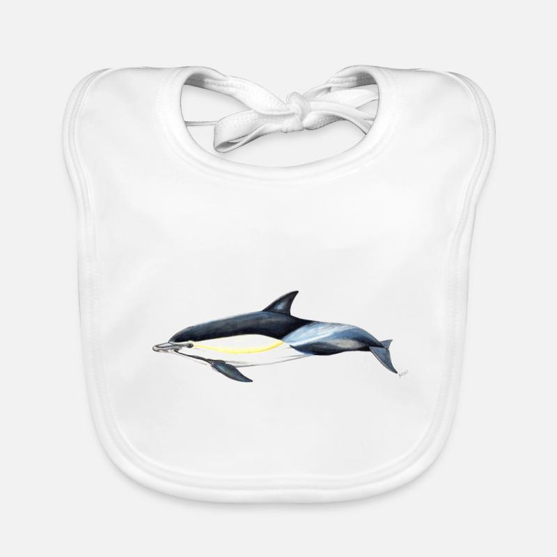 Common dolphin - Common dolphin - Common dolphin Organic Baby Bibs