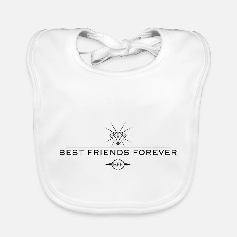 BFF Best Friends Forever Freundschaft 2 Baby Bio-Lätzchen
