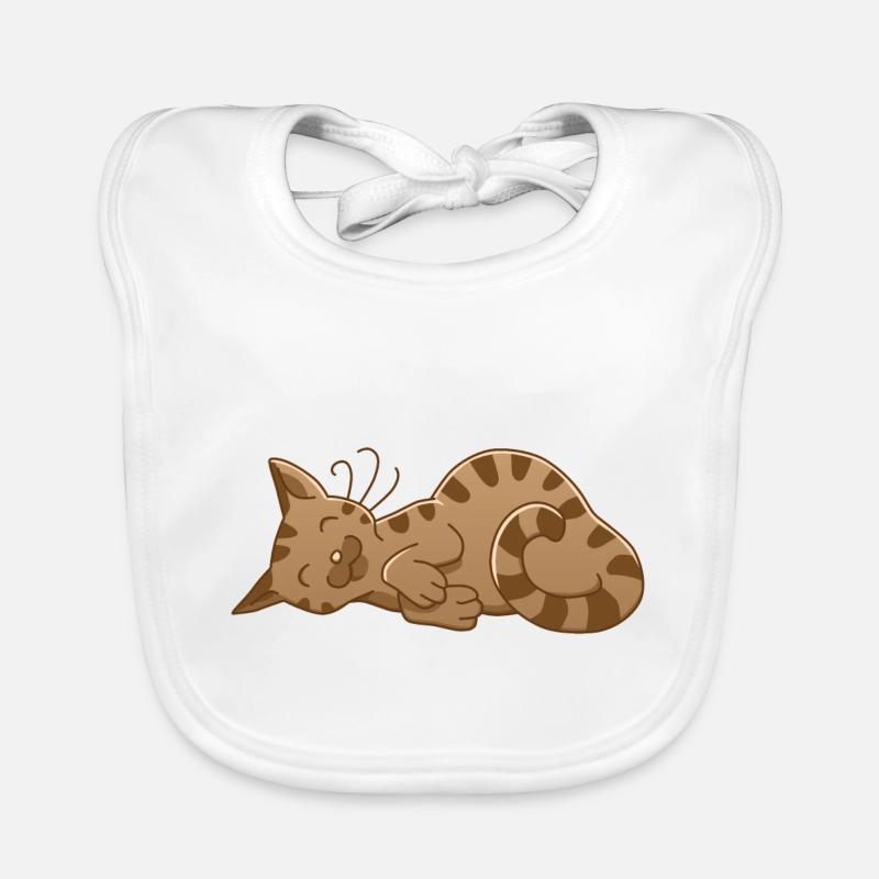 sleeping cat Organic Baby Bibs