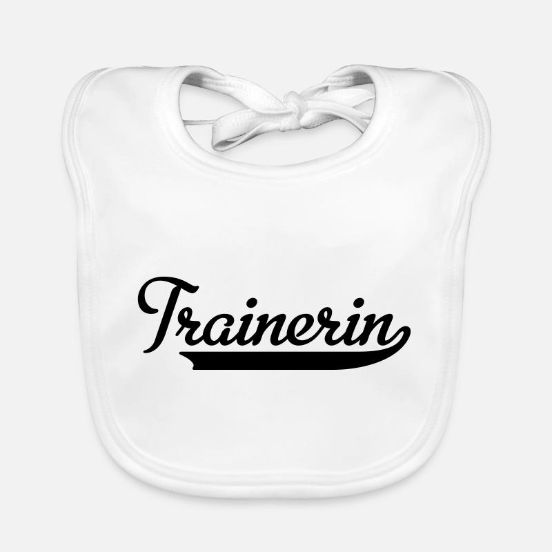 Trainerin - Baby Bio-Lätzchen - Weiß