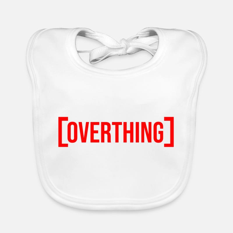 white red ovrtng Organic Baby Bibs