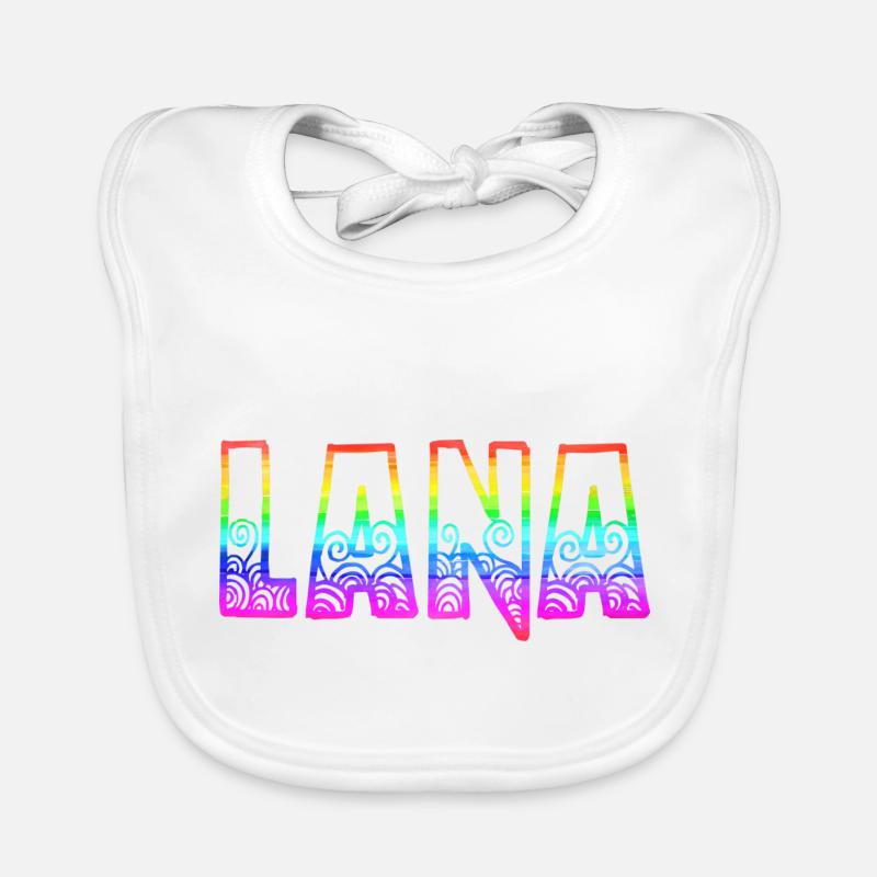 lana rs arcobaleno Bavaglino ecologico per neonato