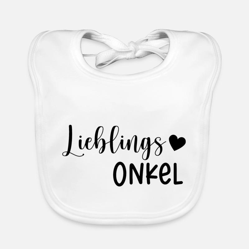 Lieblings Onkel Geschenkidee - Baby Bio-Lätzchen - Weiß
