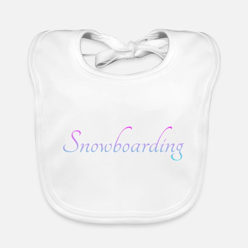 Snowboarding Baby Bio-Lätzchen