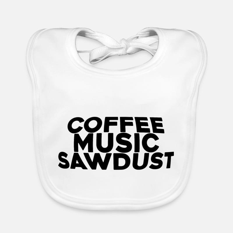 Coffee Music Sawdust Organic Baby Bibs