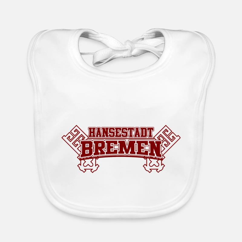 Hansestadt Bremen - Baby Bio-Lätzchen - Weiß