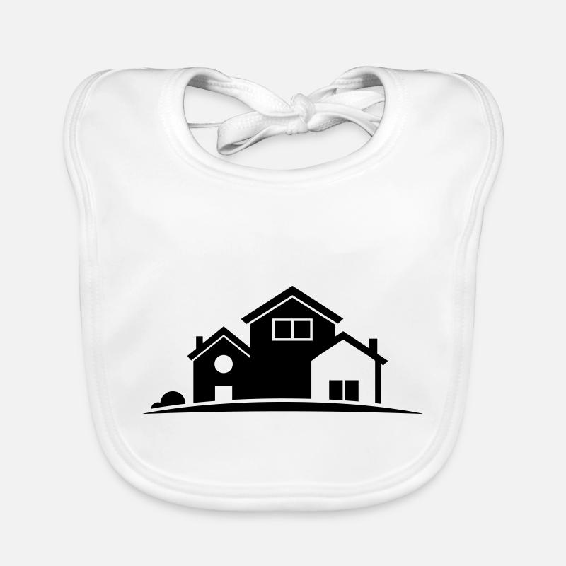 Haus - Baby Bio-Lätzchen - Weiß