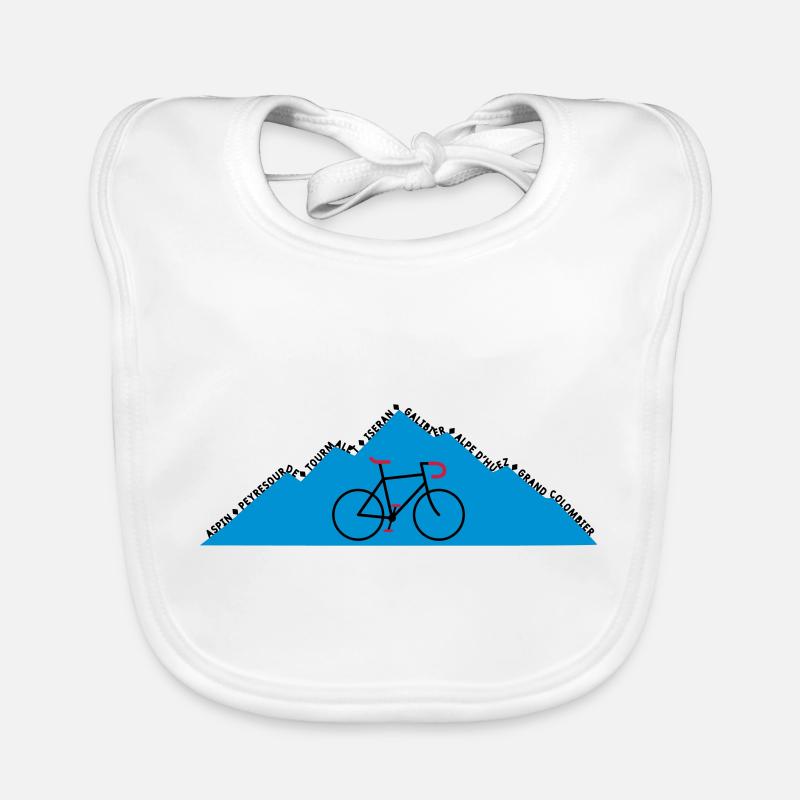 Cyclisme : Les Grands Cols Bavoir bio Bébé