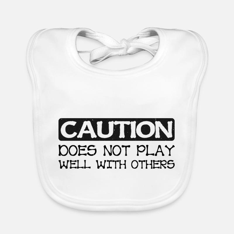 Caution Does Not Play Well With Others 40 Organic Baby Bibs