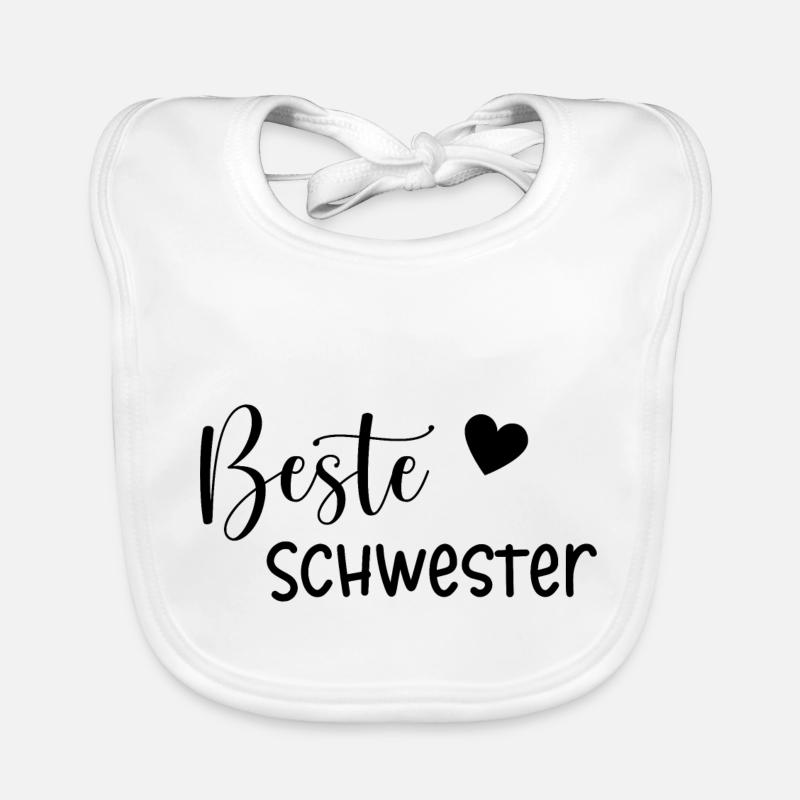 Beste Schwester Geschenkidee Baby Bio-Lätzchen