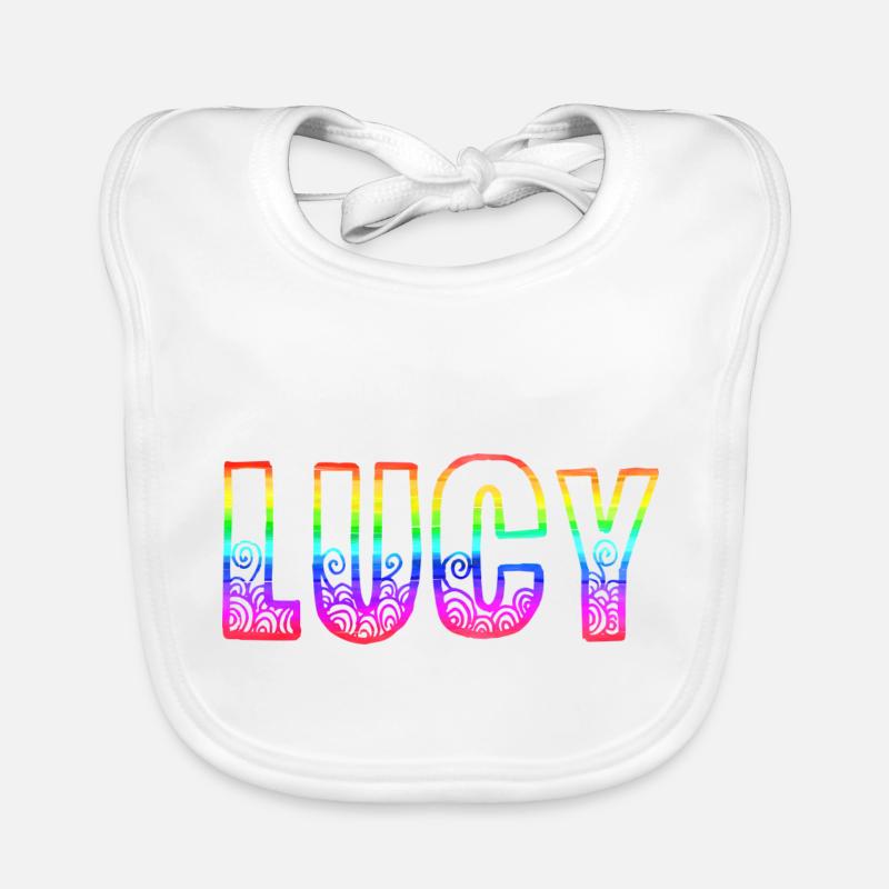 lucy rs rainbow Organic Baby Bibs