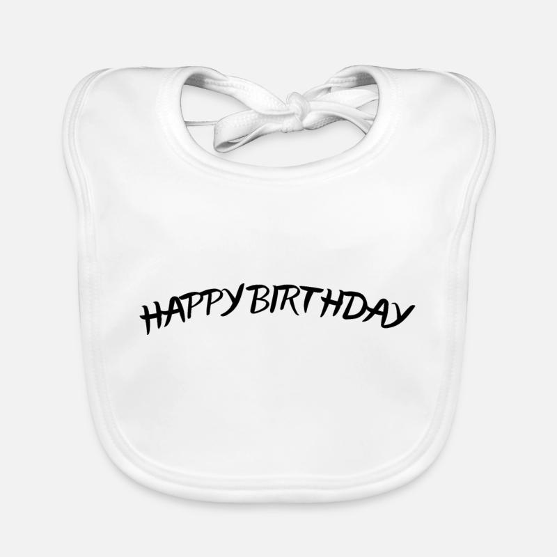 Bon anniversaire - Bavoir bio Bébé - blanc