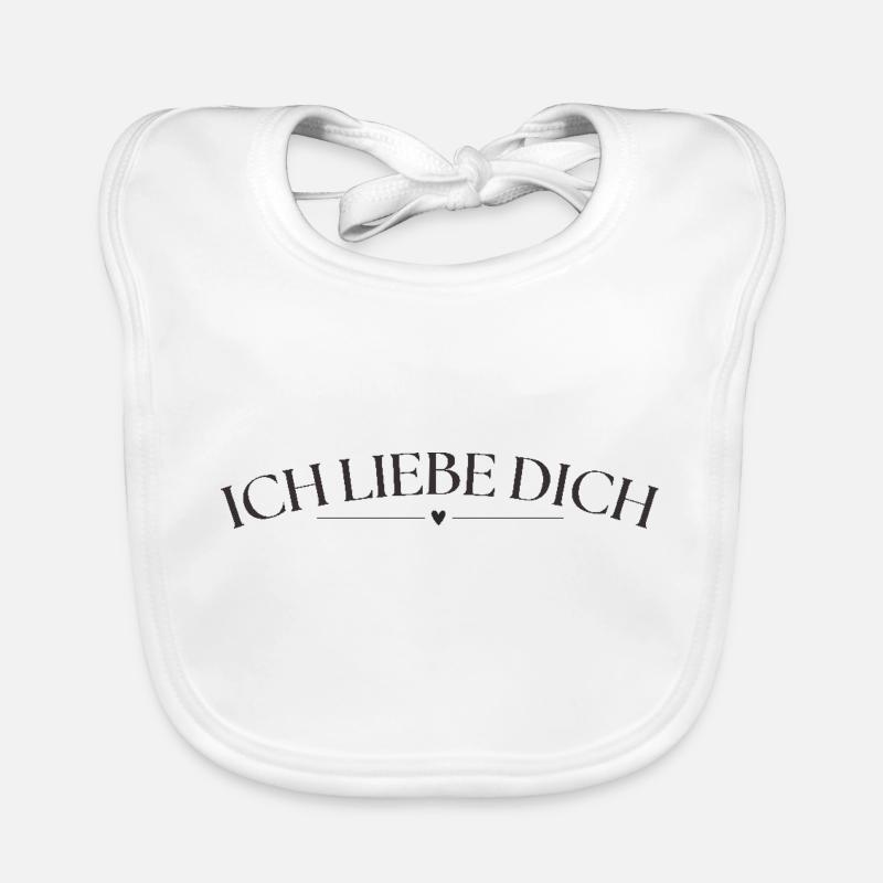 Ich liebe Dich Baby Bio-Lätzchen