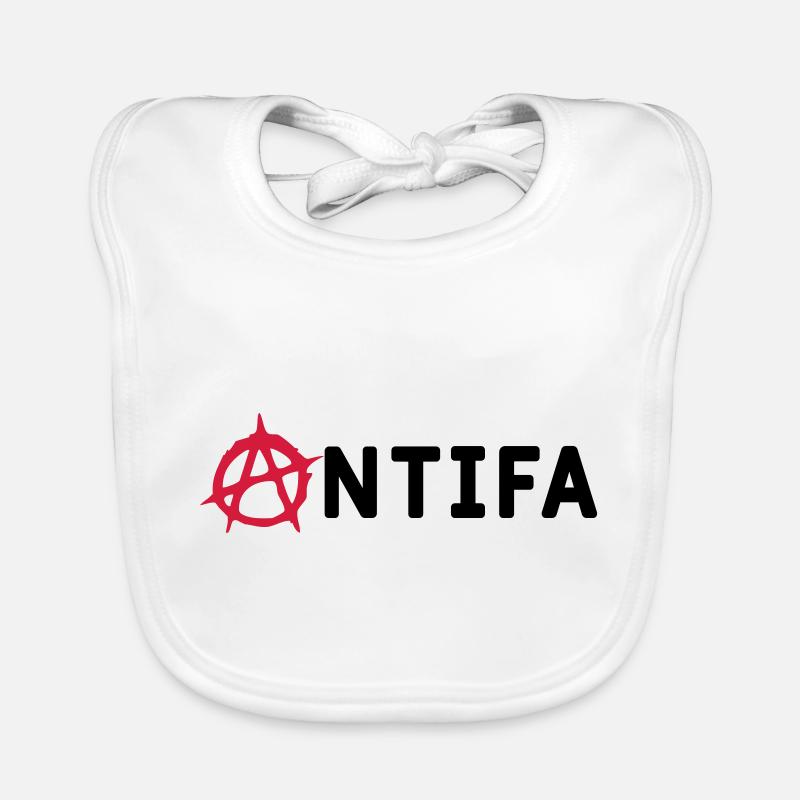 Antifa - Baby Bio-Lätzchen - Weiß