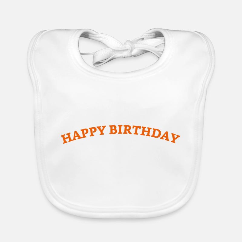 Bon anniversaire - Bavoir bio Bébé - blanc