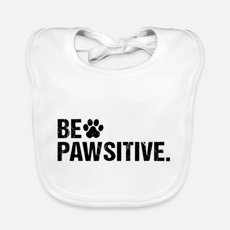 Be Pawsitive Positive Dog Paw Organic Baby Bibs