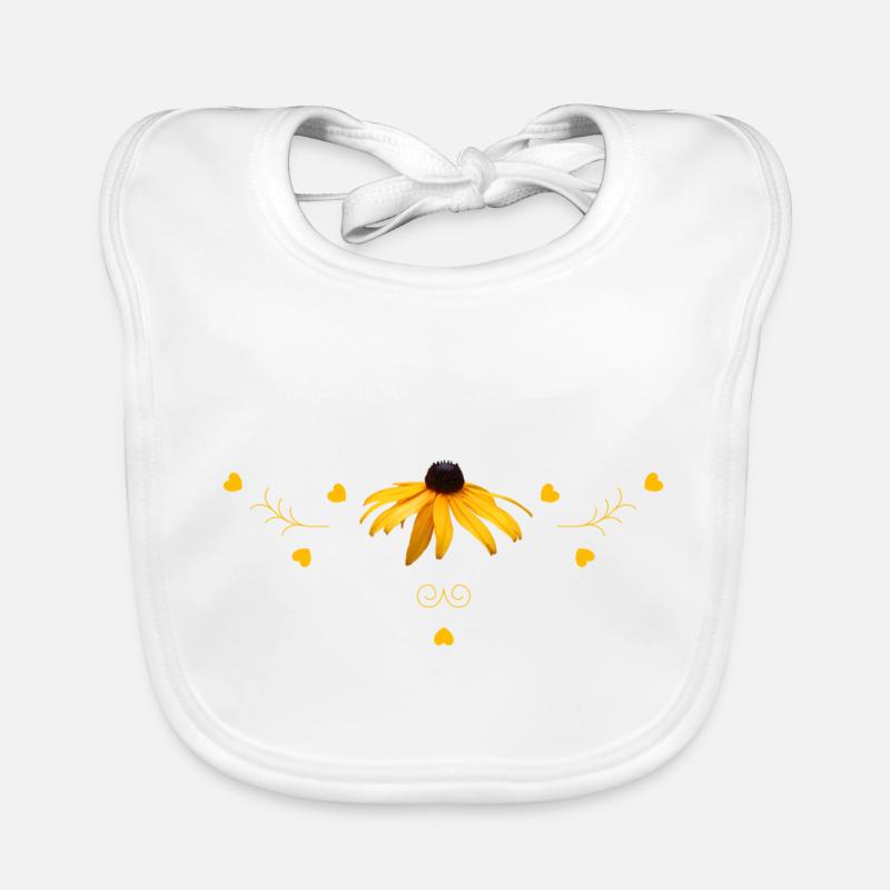 Fleur jaune d’échinacée Bavoir bio Bébé