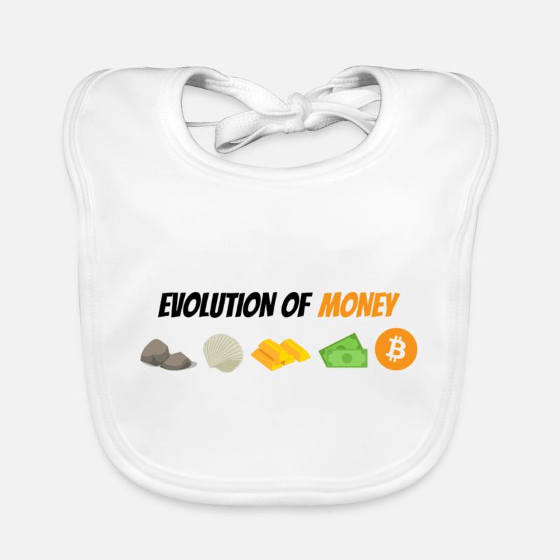 Evolution des Geldes Baby Bio-Lätzchen