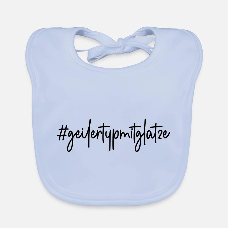 #geilertypmitglatze # geiler Typ mit Glatze Baby Bio-Lätzchen