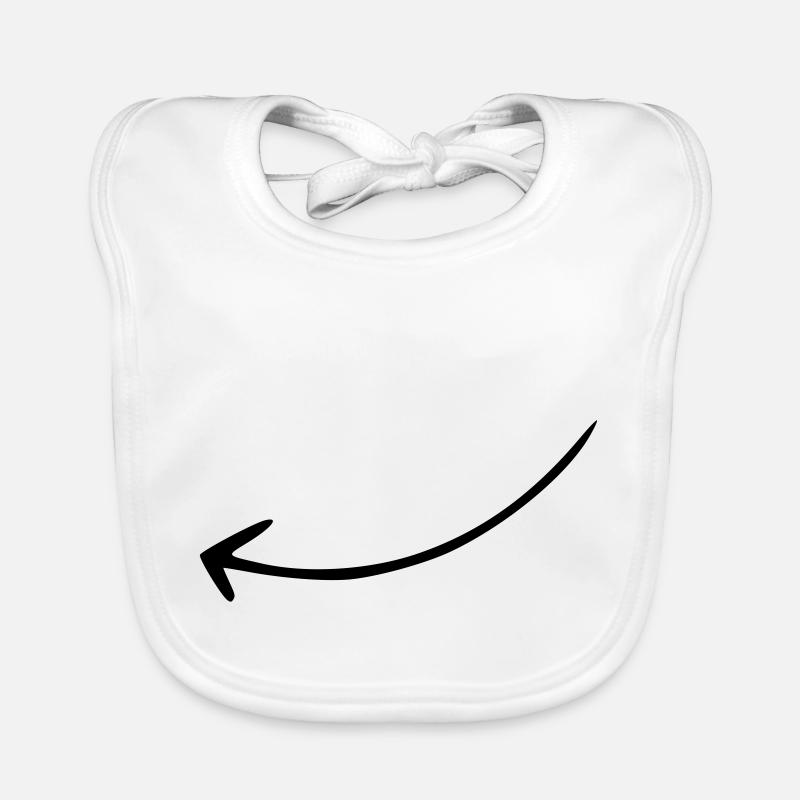 Arrow drawing sketch black Organic Baby Bibs