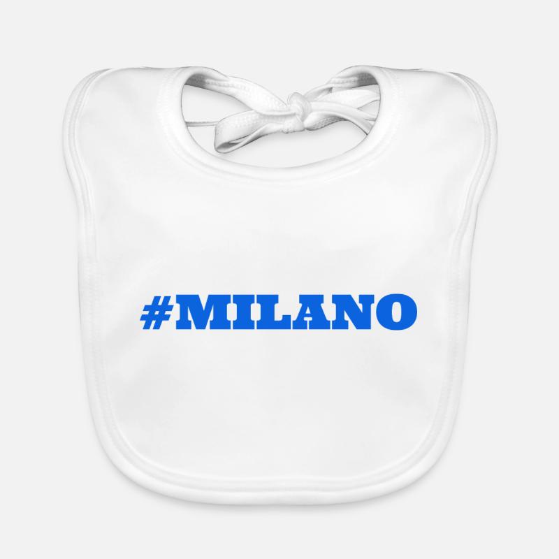 #Milano Mailand Milan - Baby Bio-Lätzchen - Weiß