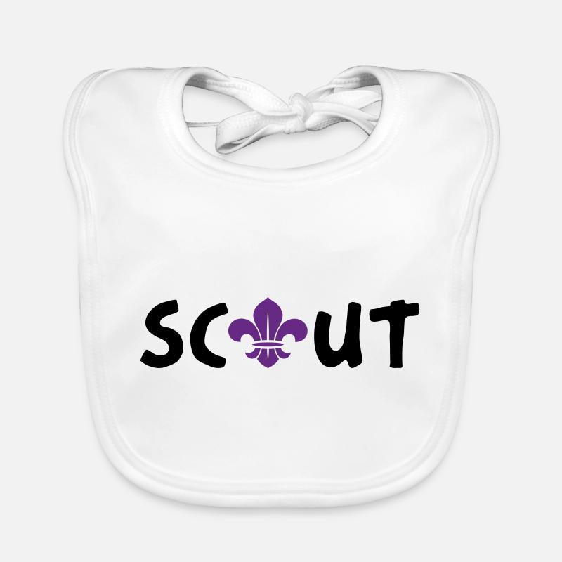 Scout / Scouting - Organic Baby Bibs - white