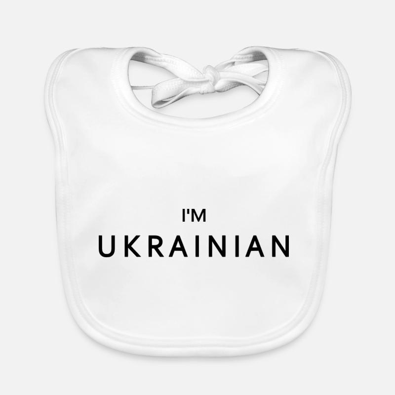 Im ukrainian - Bavoir bio Bébé - blanc