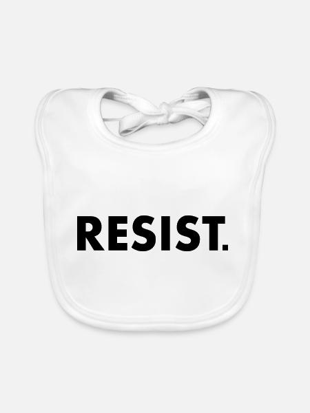 Resist - Organic Baby Bibs - white - Front