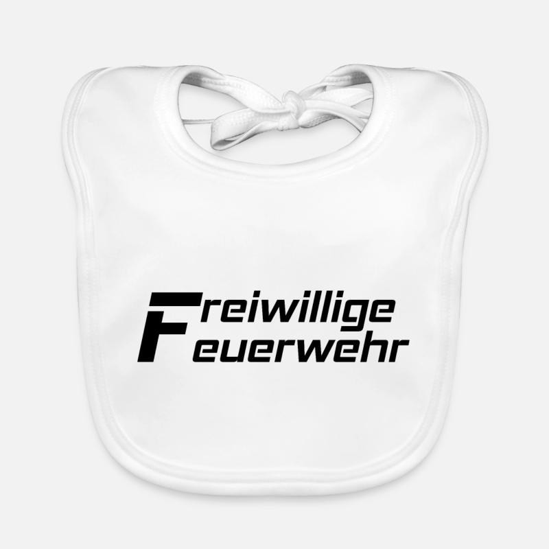 Freiwillige Feuerwehr Schwarz Baby Bio-Lätzchen