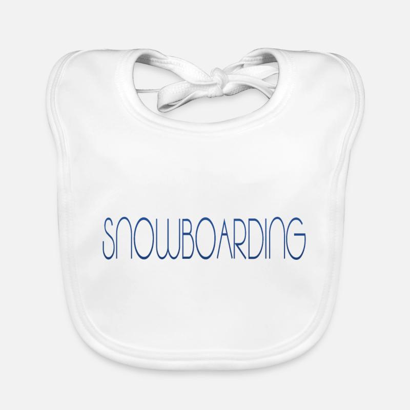 snowboarding boarden Baby Bio-Lätzchen