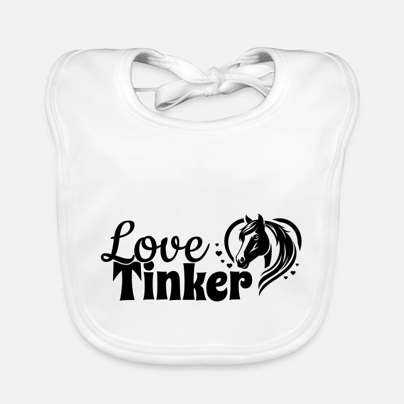 Tinker Love Coeur Tête De Cheval Bavoir bio Bébé