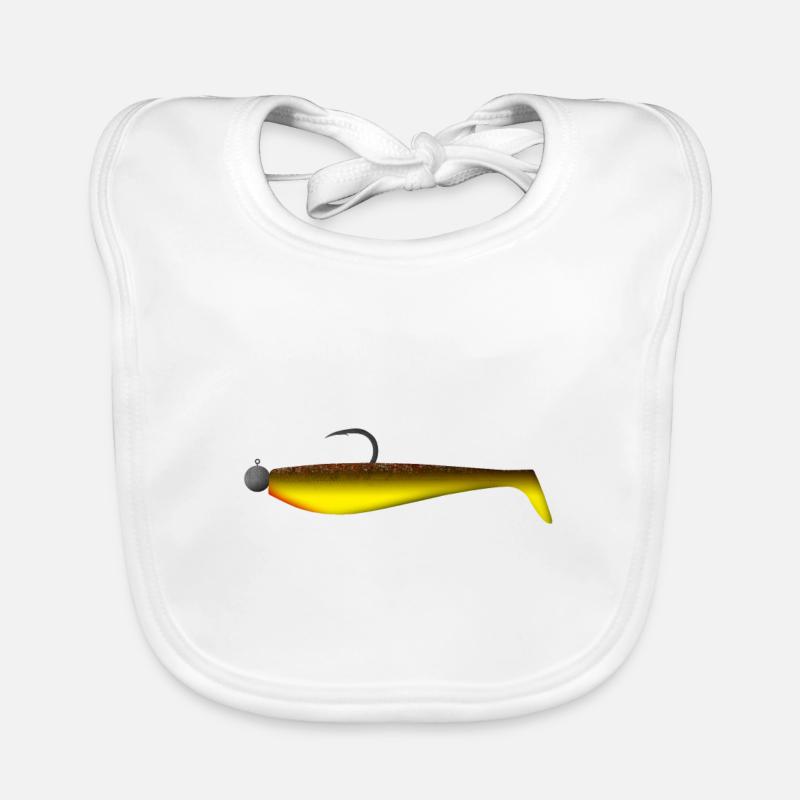 Rubber fish - predatory fish Organic Baby Bibs