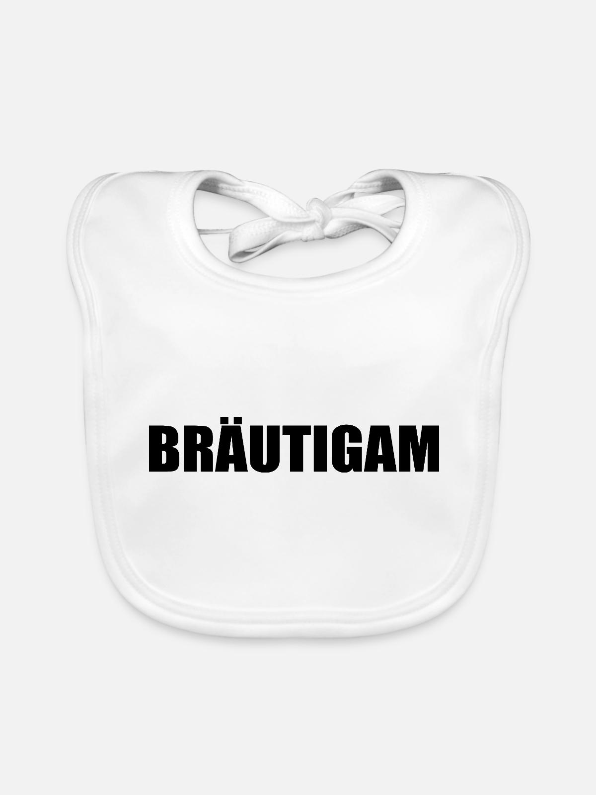 bräutigam - Baby Bio-Lätzchen - Weiß - Vorne