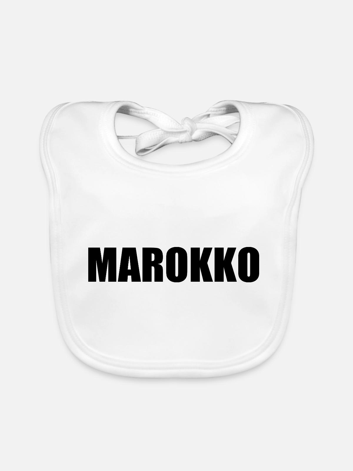 Marokko - Baby Bio-Lätzchen - Weiß - Vorne