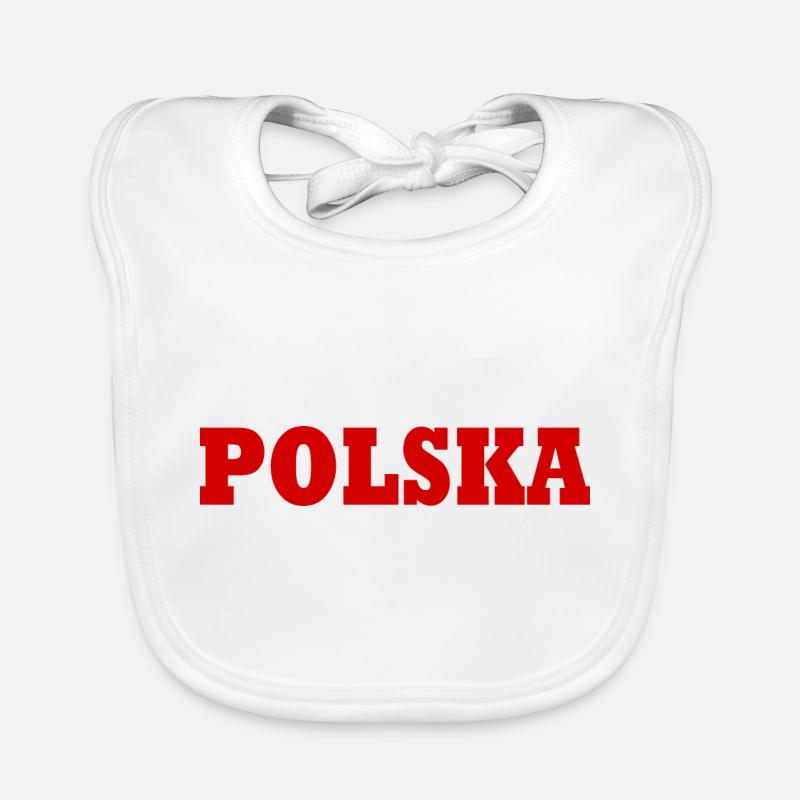 DRAPEAU POLOGNE POLOGNE Bavoir bio Bébé