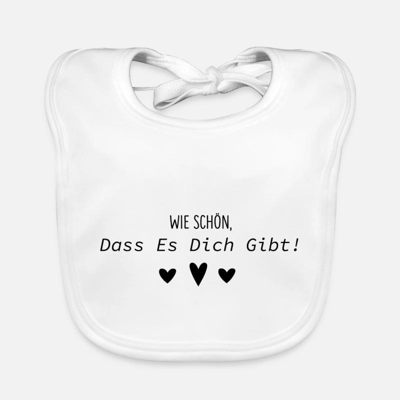 Wie schön dass es dich gibt Spruch geschenkidee Baby Bio-Lätzchen