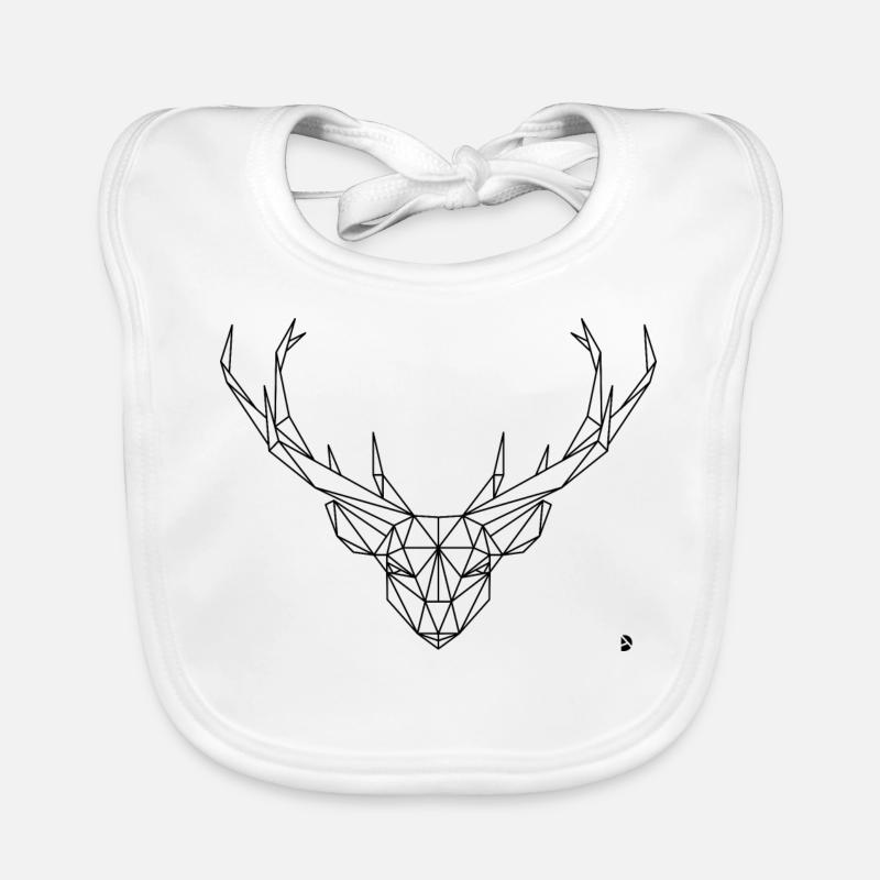 AD Geometric Deer Bavoir bio Bébé