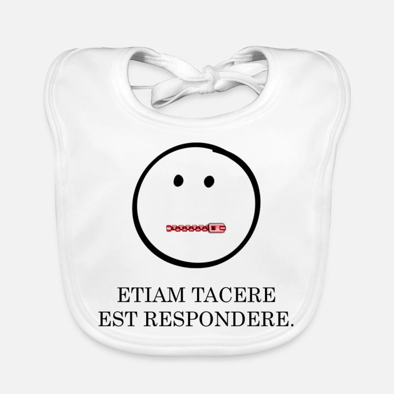 Silence is also a Latin answer Organic Baby Bibs