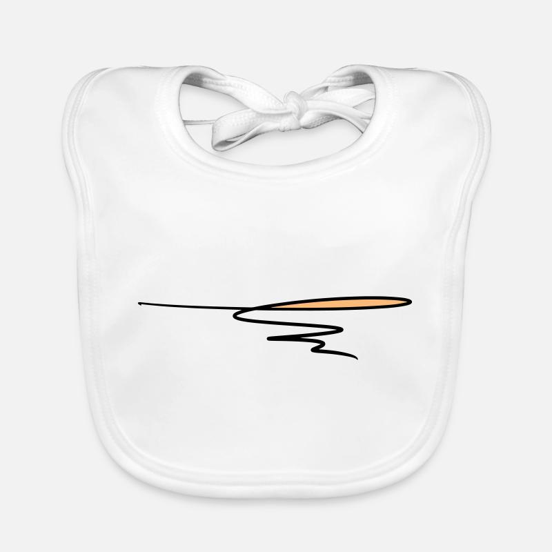 Ligne décorative. Décoration de texte. Dessiné à la main. Bavoir bio Bébé