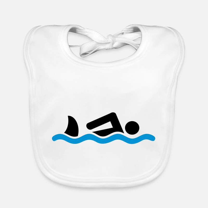nager avec le requin Bavoir bio Bébé
