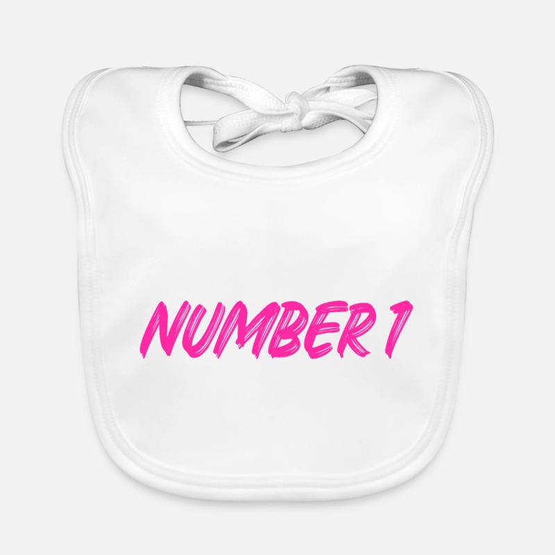 Number 1 - one - first - first - 1 - number 1 Organic Baby Bibs