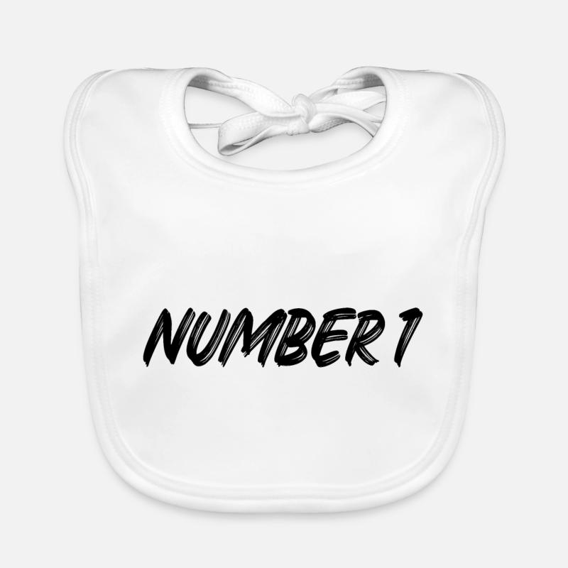 Numéro 1 - un - premier - premier - 1 - numéro 1 Bavoir bio Bébé