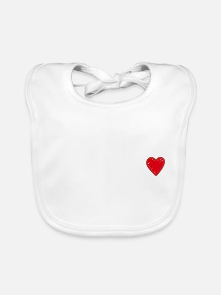 Herzlichen Glückwunsch Herzlich Geschenkidee - Baby Bio-Lätzchen - Weiß - Vorne
