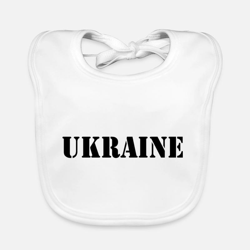 Ukraine - Baby Bio-Lätzchen - Weiß