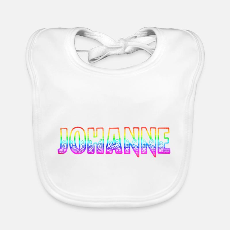 johanne rs arc-en-ciel - Bavoir bio Bébé - blanc