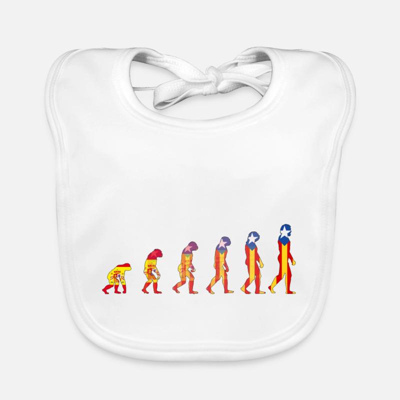 évolution catalane - Bavoir bio Bébé - blanc
