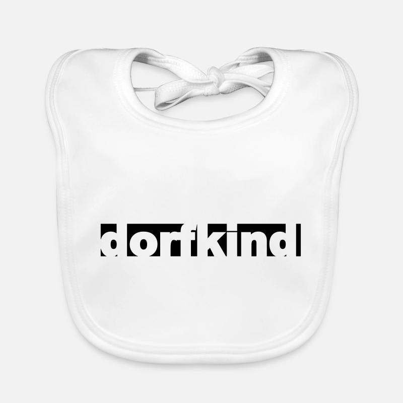 dorfkind, dorf, Dorfkind tshirt, JGA. Baby Bio-Lätzchen