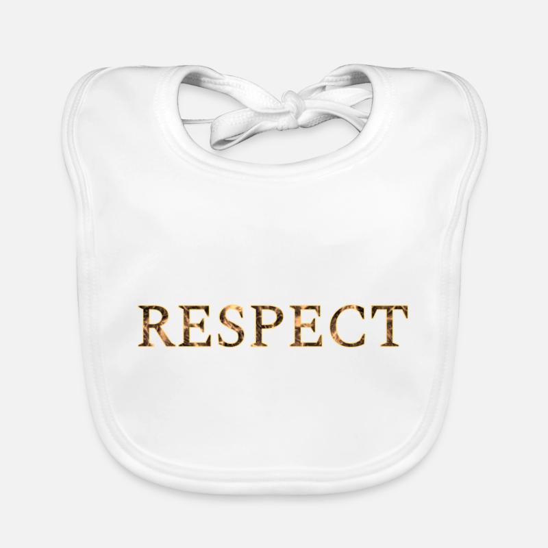 RESPECT - Bavoir bio Bébé - blanc